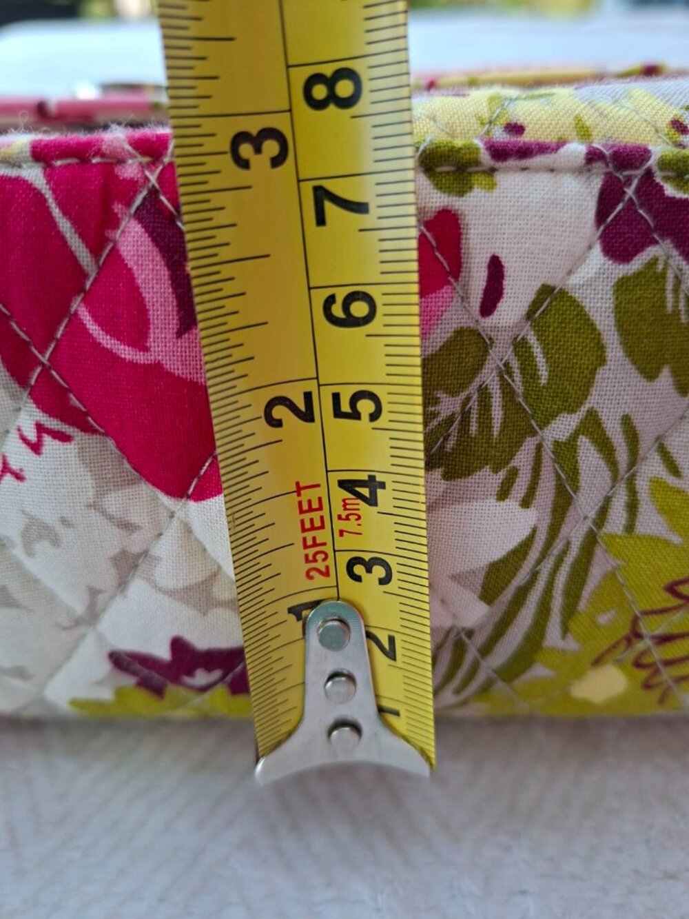 Vera Bradley Quilted Cotton Make Me Blush Floral Shoulder Bag - Picture 11 of 14